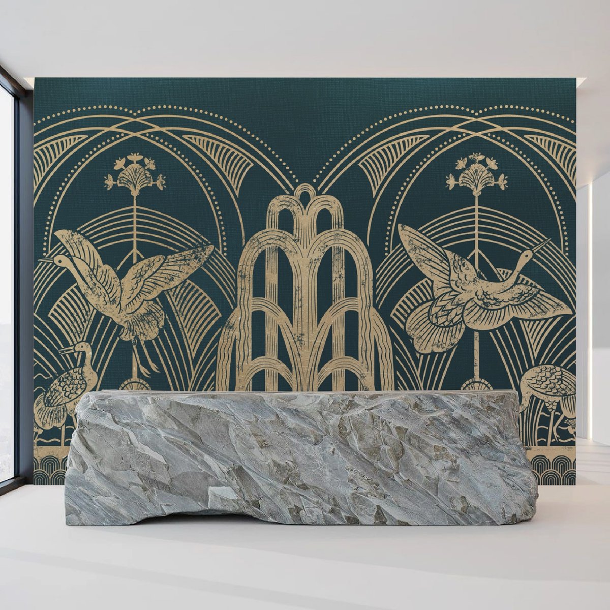 Honpo | Garden of the Crane, Gold | HO-0053 Honpo | Garden of the Crane, Gold | HO-0053