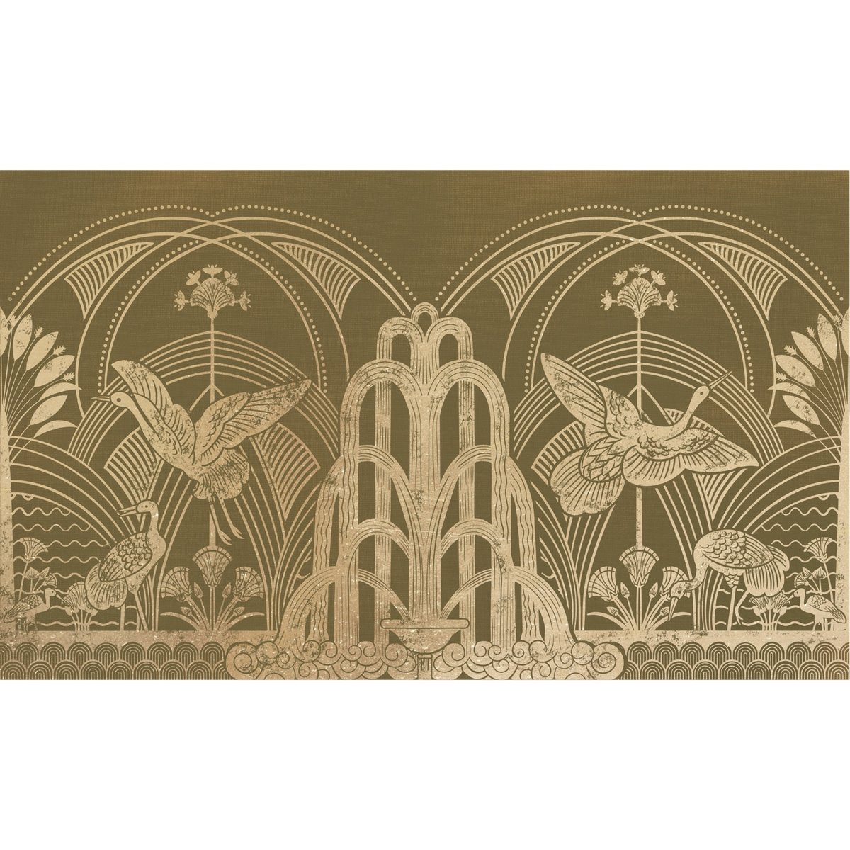 Honpo | Garden of the Crane, Gold | HO-0053 Honpo | Garden of the Crane, Gold | HO-0053