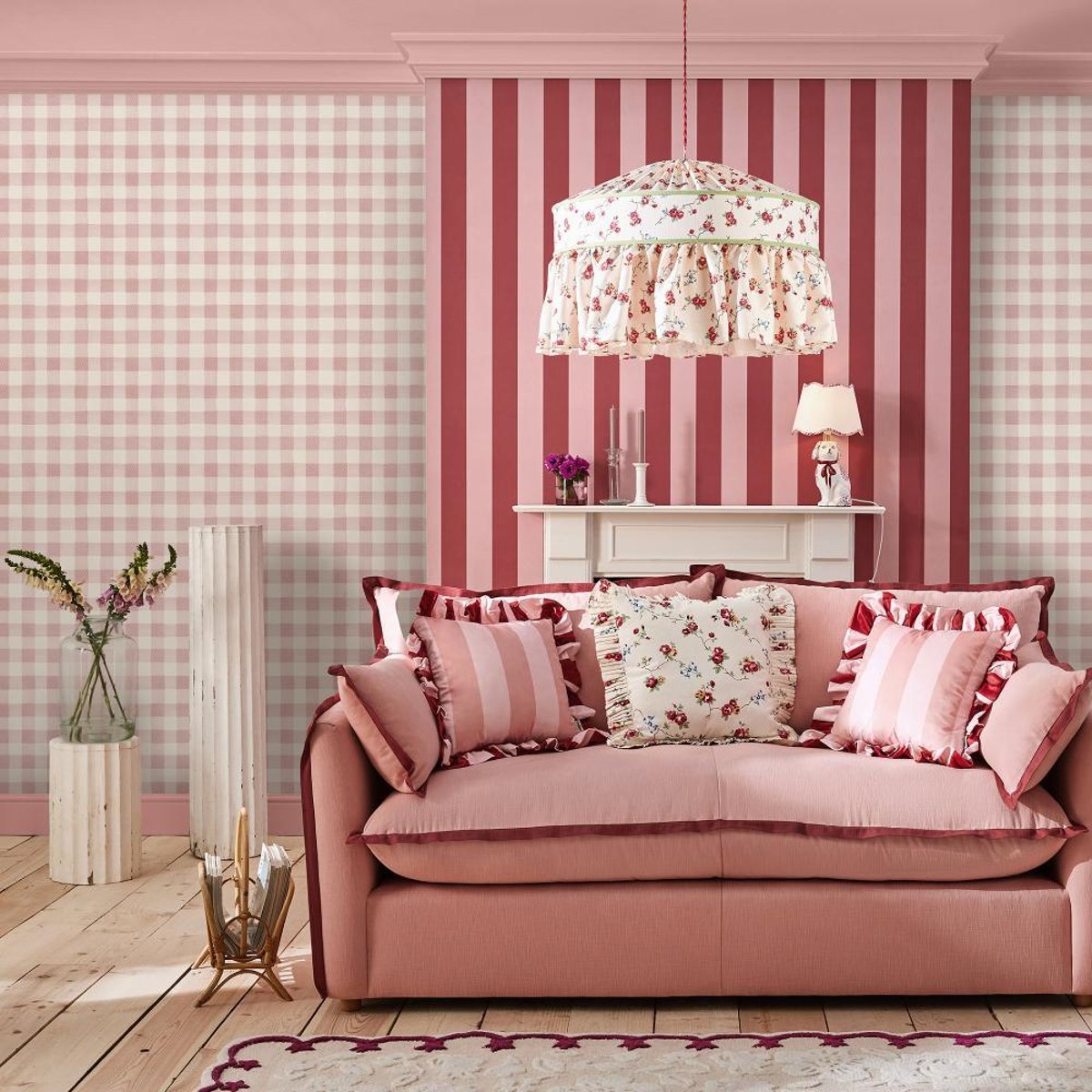 Graham & Brown | Painted Gingham Wallpaper Graham & Brown | Painted Gingham Wallpaper