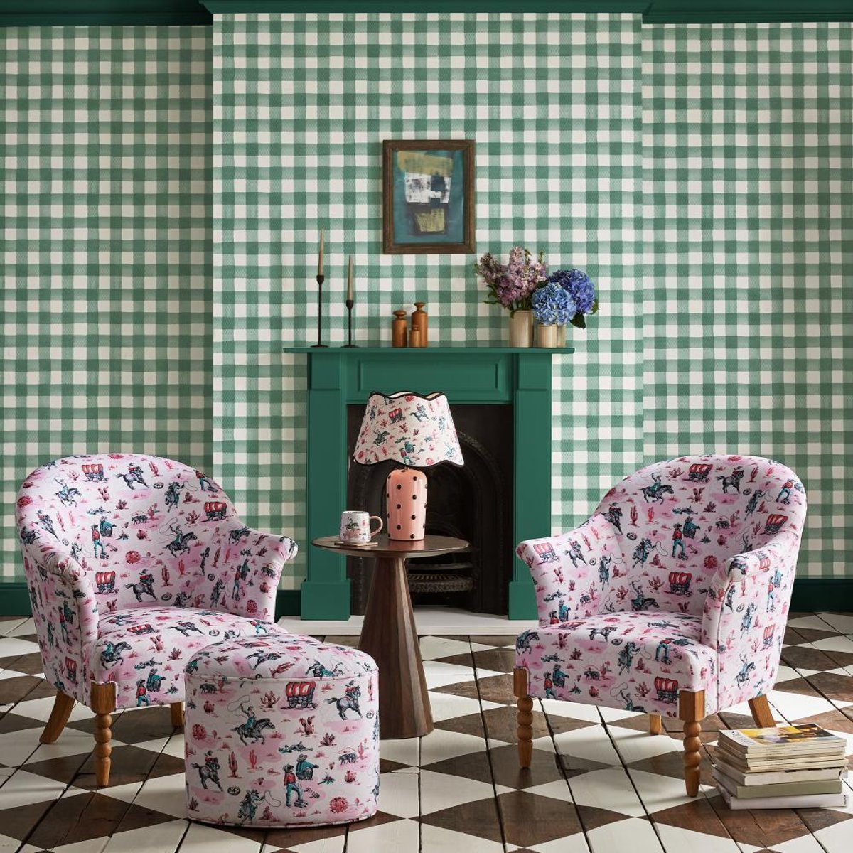 Graham & Brown | Painted Gingham Wallpaper Graham & Brown | Painted Gingham Wallpaper