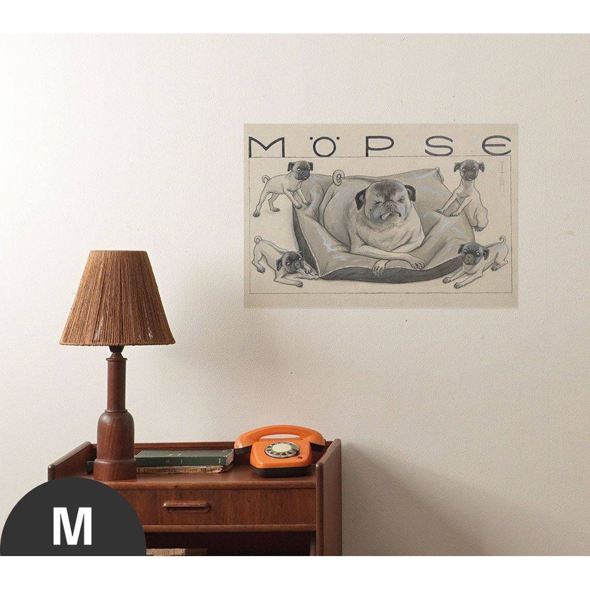 Hattan Art Poster Hattan Art Poster Möpse / HP-00100 Hattan Art Poster Hattan Art Poster Möpse / HP-00100