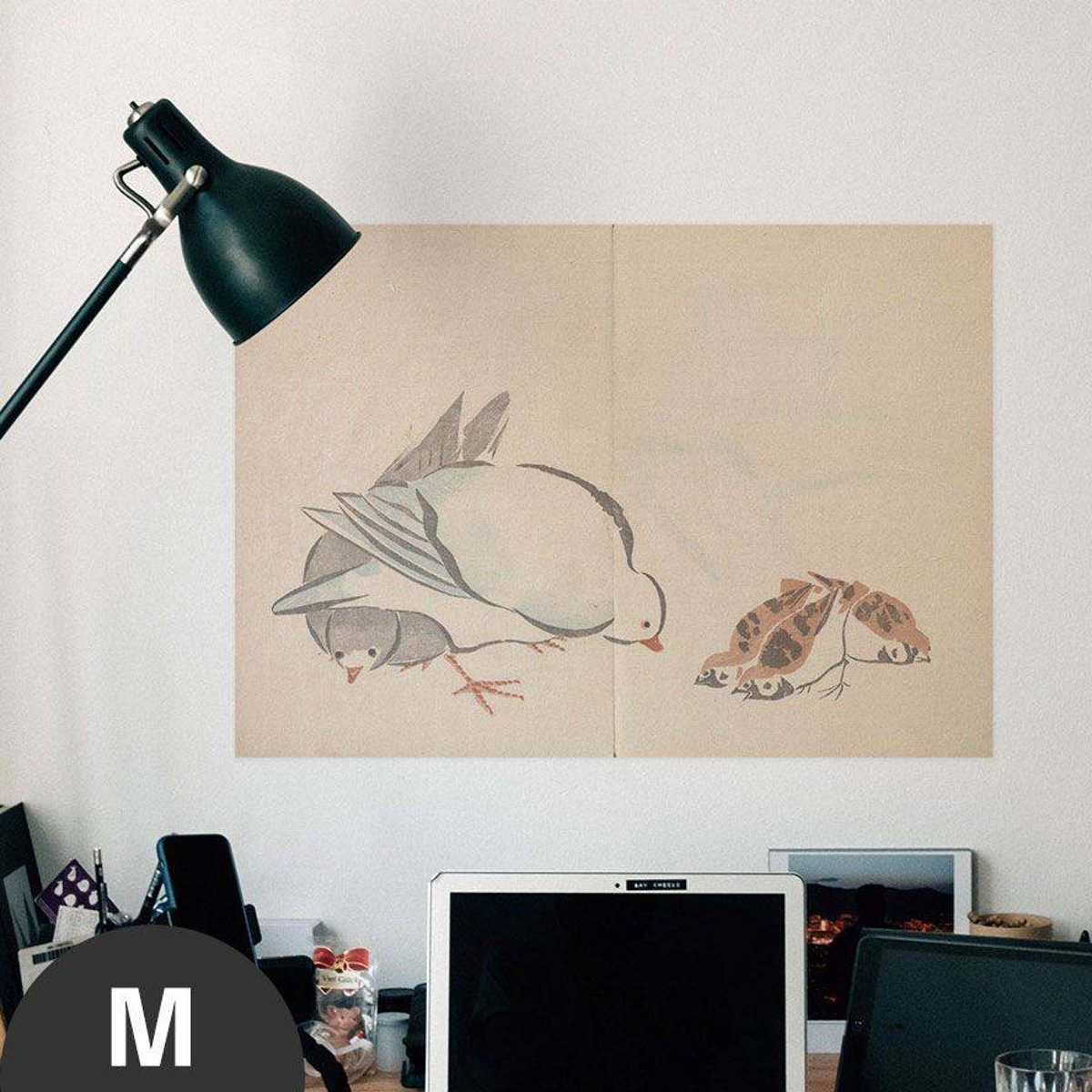 Hattan Art Poster Korin Art Poster Dove and Sparrow / HP-00143 Hattan Art Poster Korin Art Poster Dove and Sparrow / HP-00143