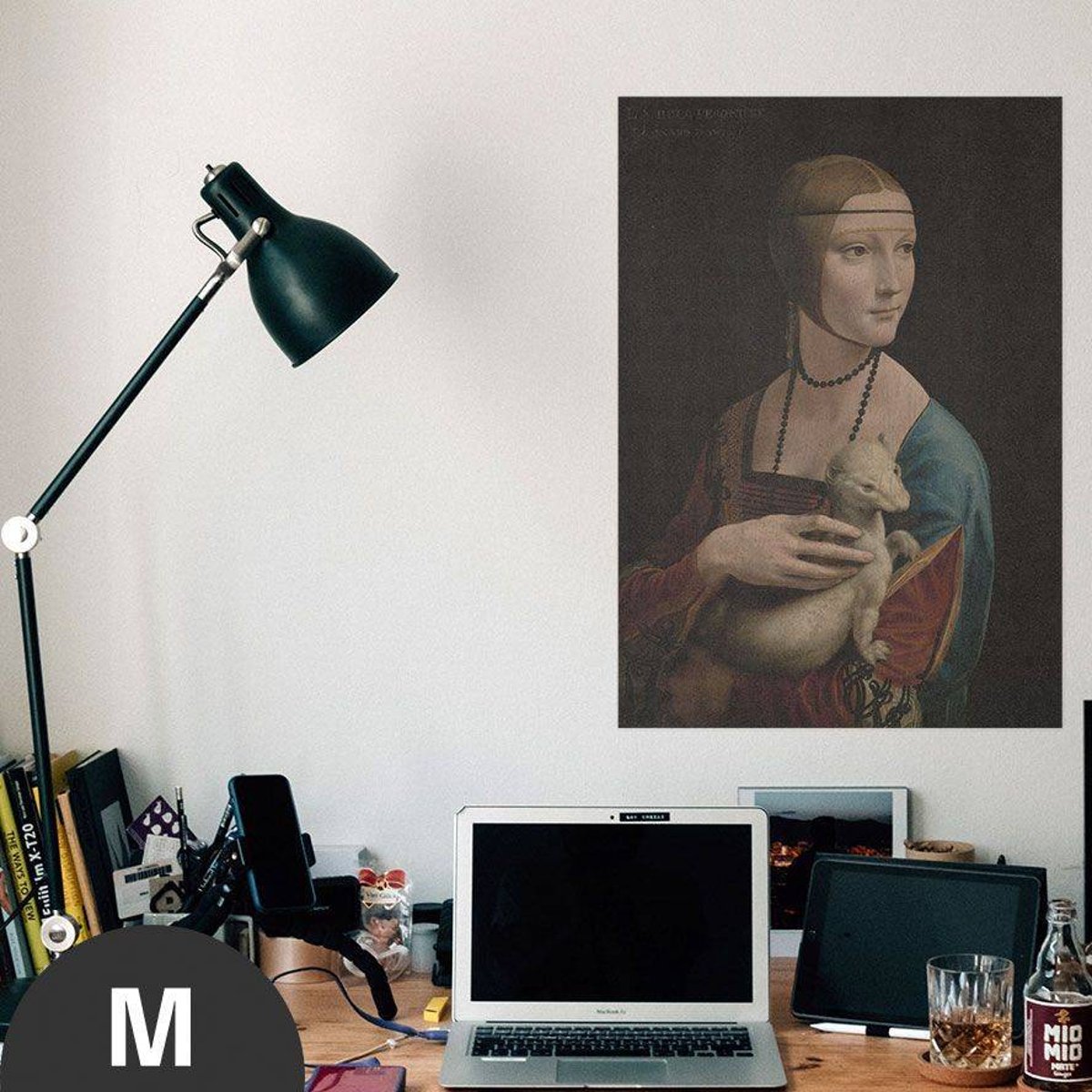 Hattan Art Poster Da Vinci Lady with an Ermine / HP-00164 Hattan Art Poster Da Vinci Lady with an Ermine / HP-00164