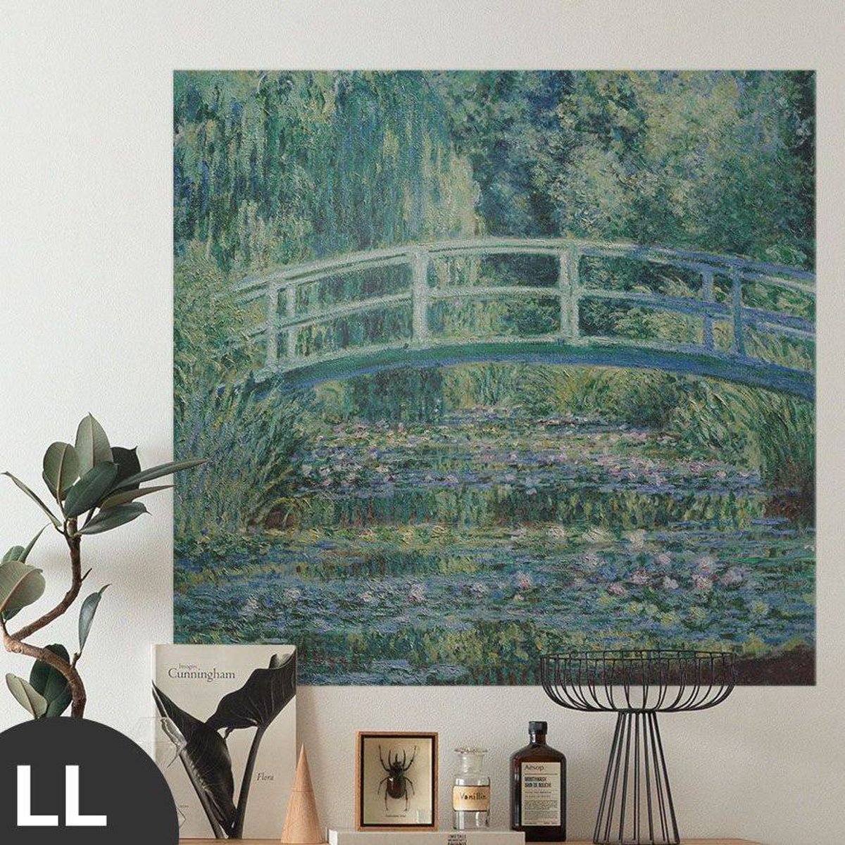 Hattan Art Poster Monet Water Lilies and Japanese Bridge / HP-00132 Hattan Art Poster Monet Water Lilies and Japanese Bridge / HP-00132