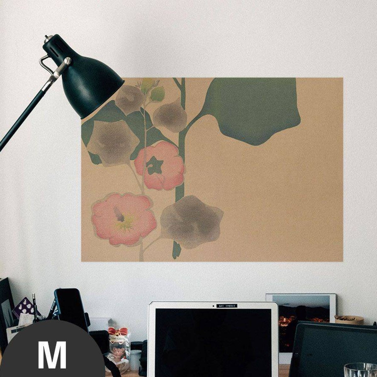 Hattan Art Poster Korin Art Poster Hollyhock / HP-00141 Hattan Art Poster Korin Art Poster Hollyhock / HP-00141