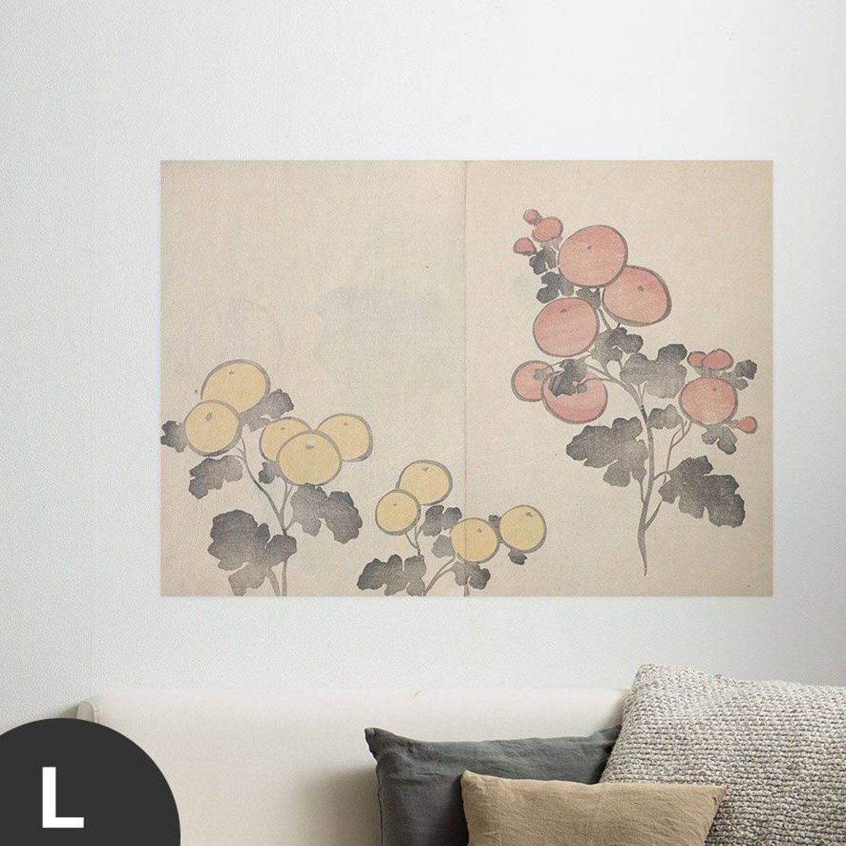 Hattan Art Poster Korin Art Poster Kiku / HP-00142 Hattan Art Poster Korin Art Poster Kiku / HP-00142