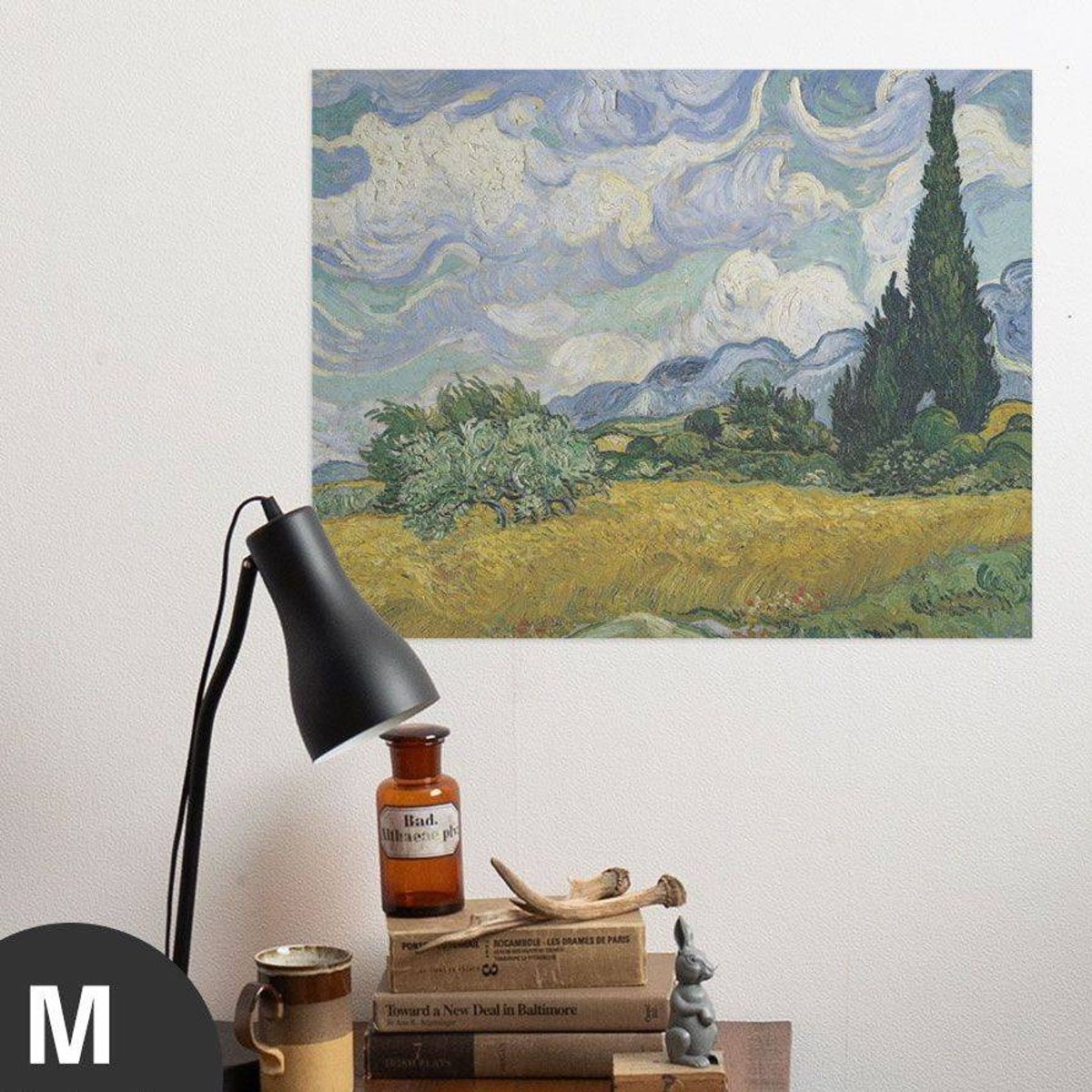 Hattan Art Poster Van Gogh Wheat Field with Cypresses / HP-00179 Hattan Art Poster Van Gogh Wheat Field with Cypresses / HP-00179