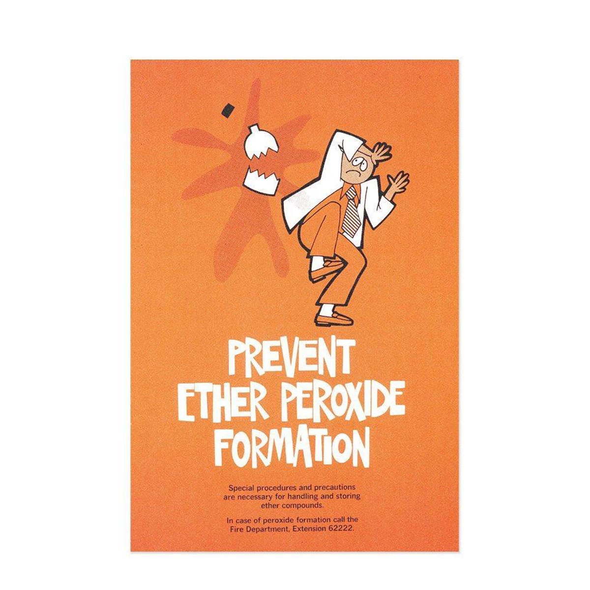 Hattan Art Poster Prevent Ether Peroxide Formation / HP-00088 Hattan Art Poster Prevent Ether Peroxide Formation / HP-00088