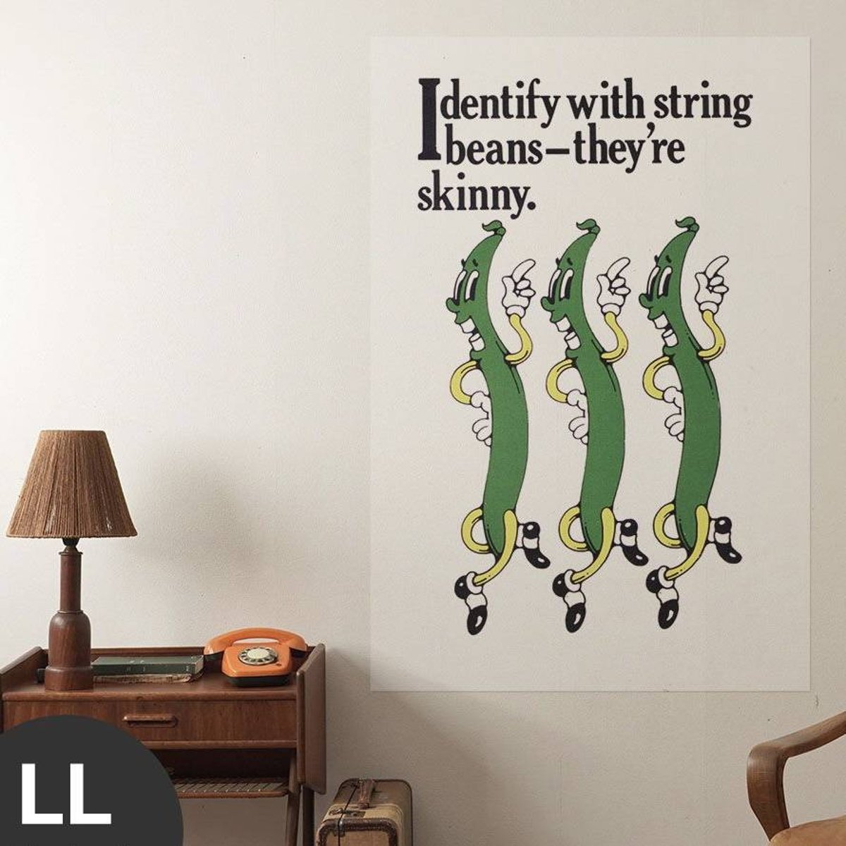 Hattan Art Poster Identify with string beans / HP-00082 Hattan Art Poster Identify with string beans / HP-00082