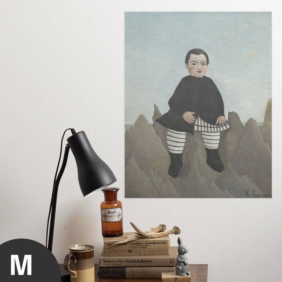 Hattan Art Poster Boy on The Rocks / HP-00149 Hattan Art Poster Boy on The Rocks / HP-00149