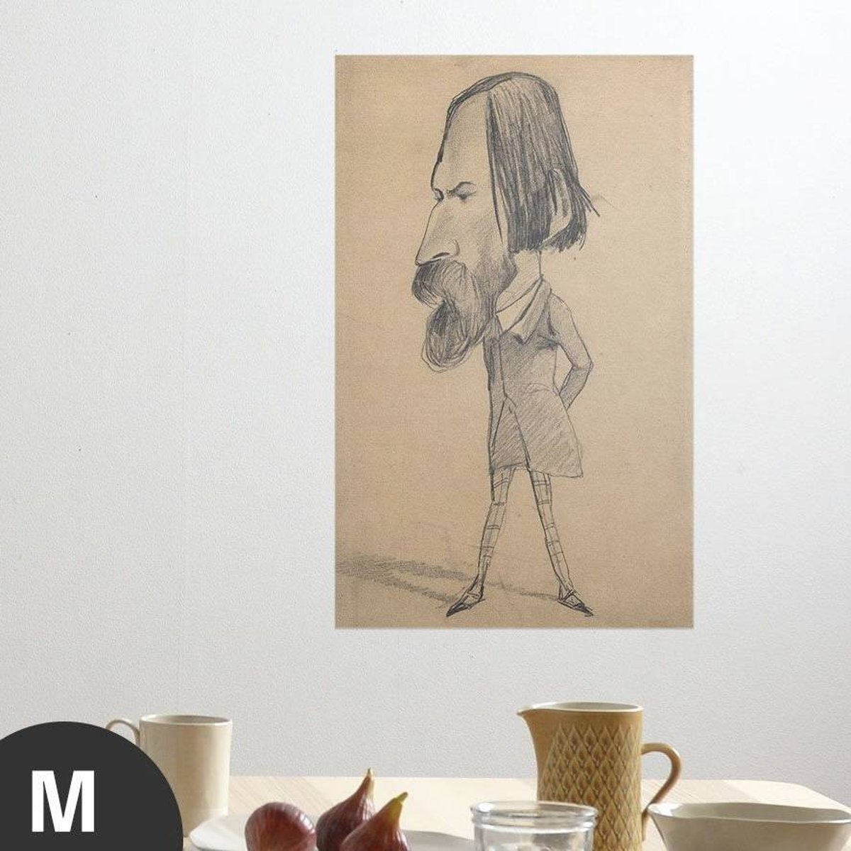 Hattan Art Poster Monet Caricature of Auguste Vacquerie / HP-00131 Hattan Art Poster Monet Caricature of Auguste Vacquerie / HP-00131