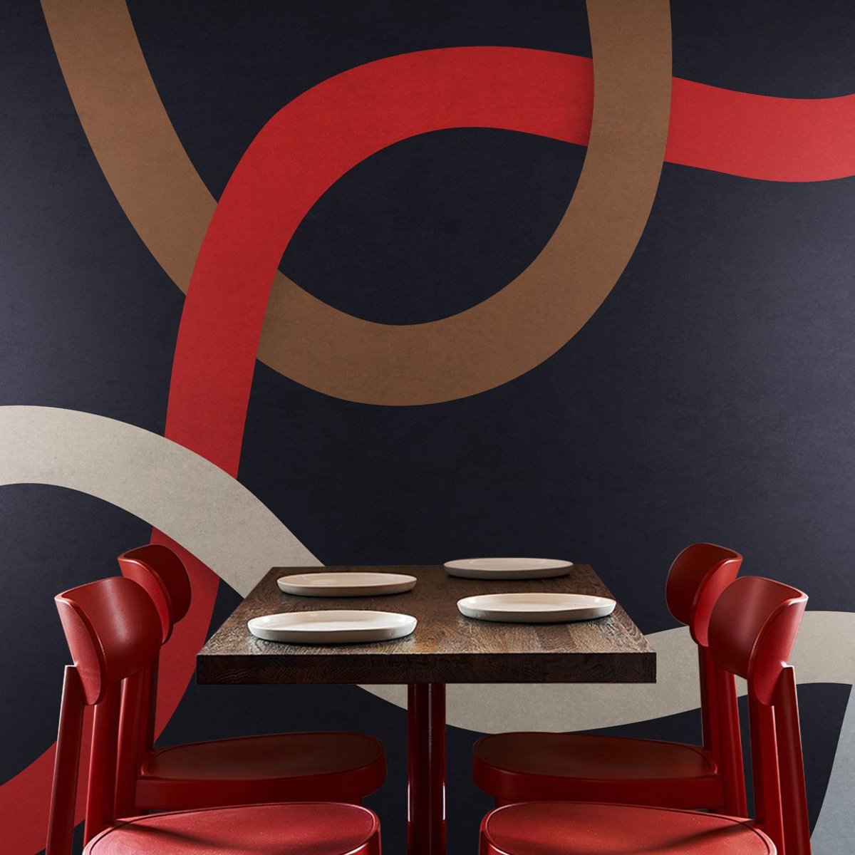 Lusoluxe Imperial | Geometric Line Mural Lusoluxe Imperial | Geometric Line Mural