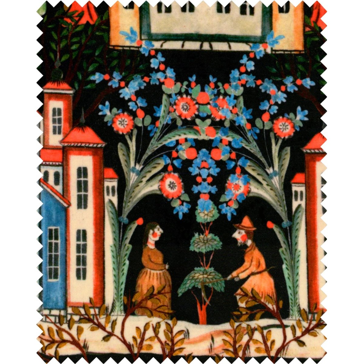 MINDTHEGAP | TYROL APRES-SKI HOME COLLECTION | Fabric | TALES OF TYROL Peat Black Velvet MINDTHEGAP | TYROL APRES-SKI HOME COLLECTION | Fabric | TALES OF TYROL Peat Black Velvet