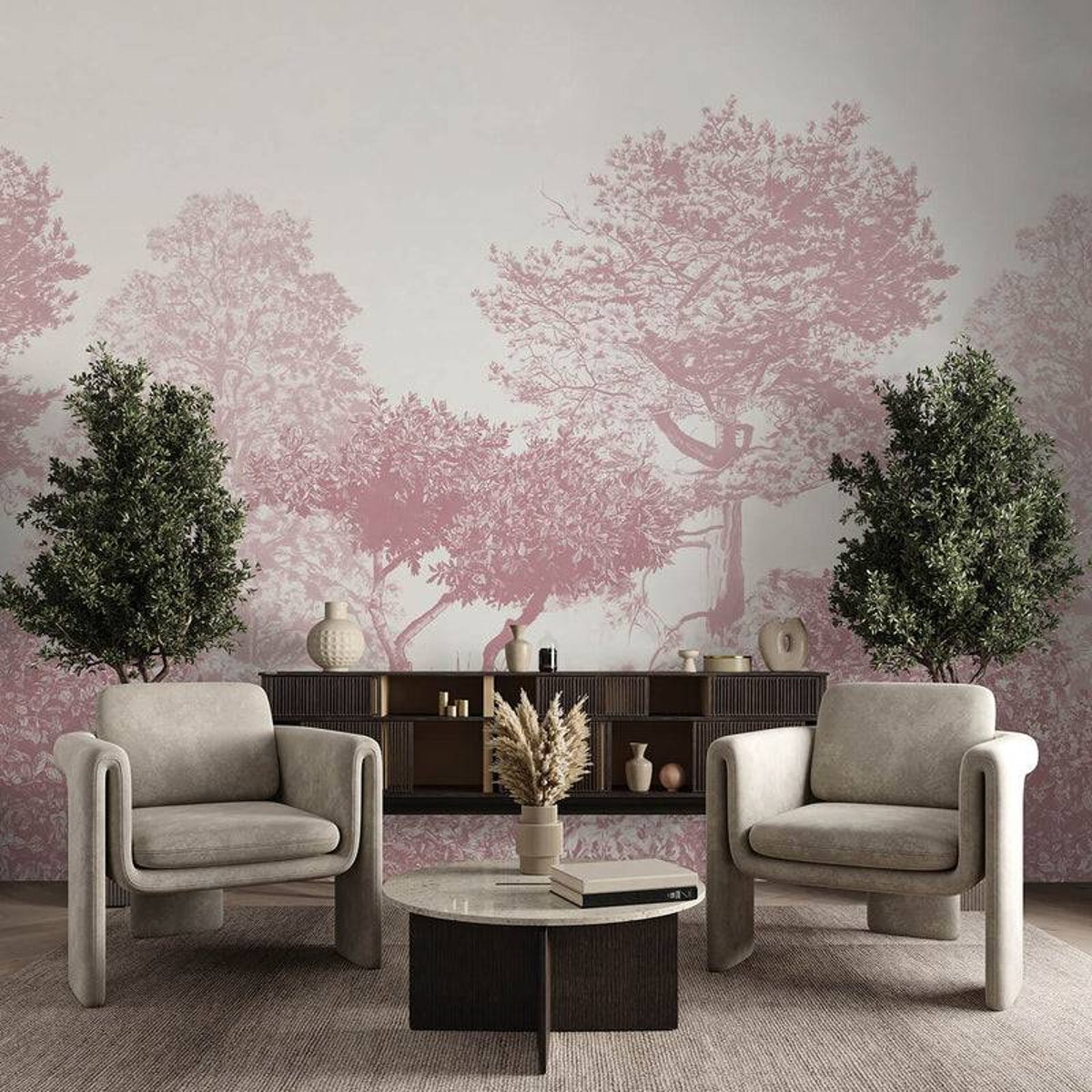 Classic Hua Trees Burgundy | Sian Zeng Classic Hua Trees Burgundy | Sian Zeng