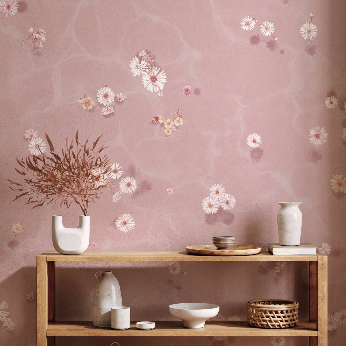 Floral Bath Blush Wallpaper | SIAN ZENG Floral Bath Blush Wallpaper | SIAN ZENG