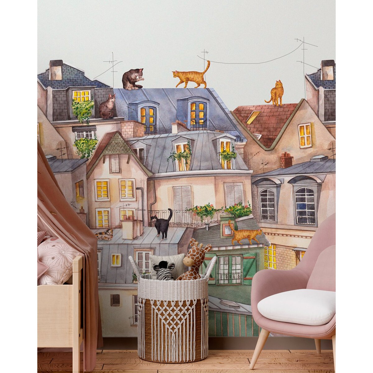 Oliver Robins | Parisian Cats on the Roofs Oliver Robins | Parisian Cats on the Roofs