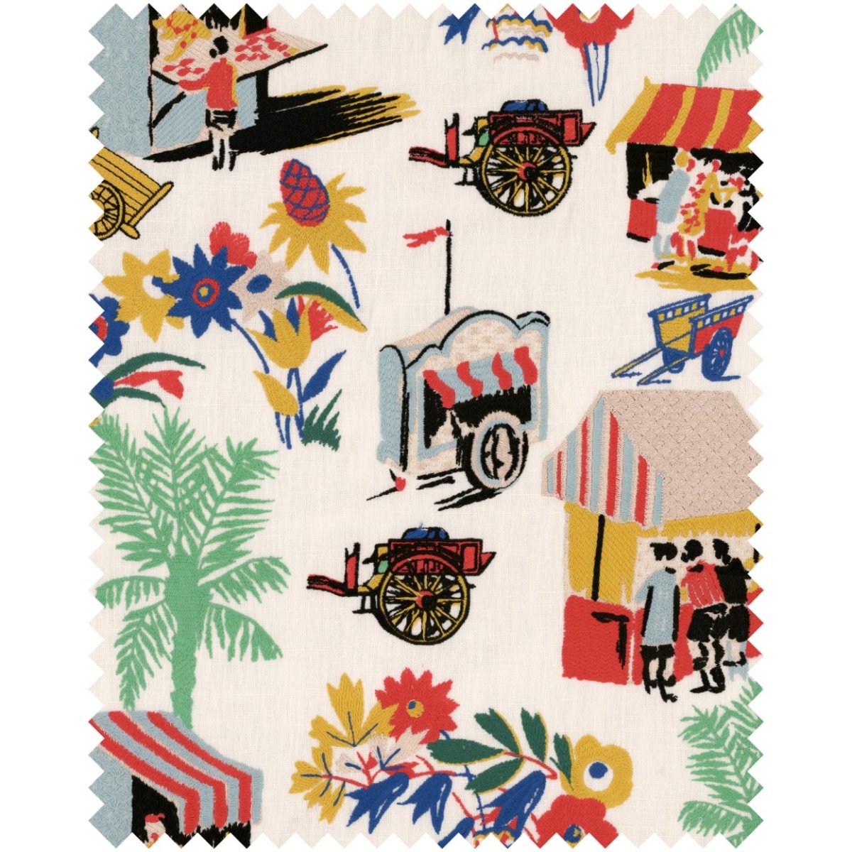 MINDTHEGAP | LA DOLCE VITA | Fabric | CARRETTO DEL CIBO Taupe Embroidered MINDTHEGAP | LA DOLCE VITA | Fabric | CARRETTO DEL CIBO Taupe Embroidered