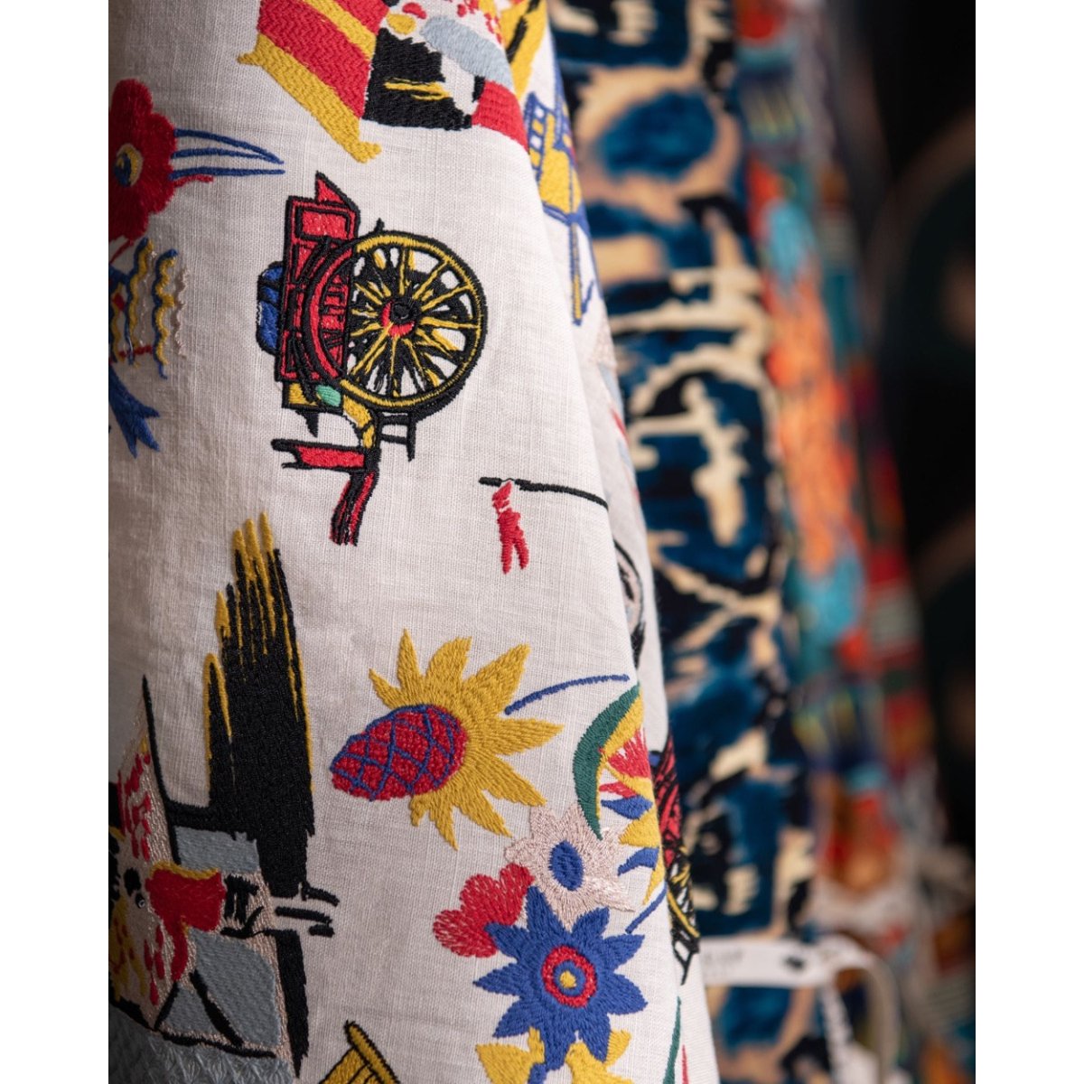 MINDTHEGAP | LA DOLCE VITA | Fabric | CARRETTO DEL CIBO Taupe Embroidered MINDTHEGAP | LA DOLCE VITA | Fabric | CARRETTO DEL CIBO Taupe Embroidered