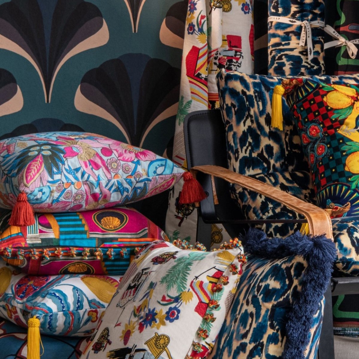 MINDTHEGAP | LA DOLCE VITA | Fabric | CARRETTO DEL CIBO Taupe Embroidered MINDTHEGAP | LA DOLCE VITA | Fabric | CARRETTO DEL CIBO Taupe Embroidered